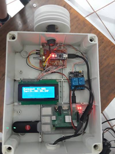 Placa con arduino y RPI 