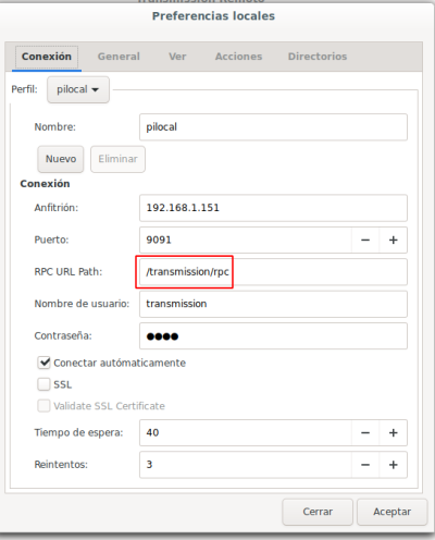 Trasmission Remote Conig